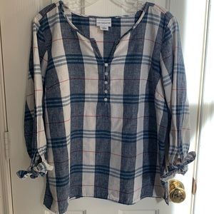 Liz Claiborne Plaid Top